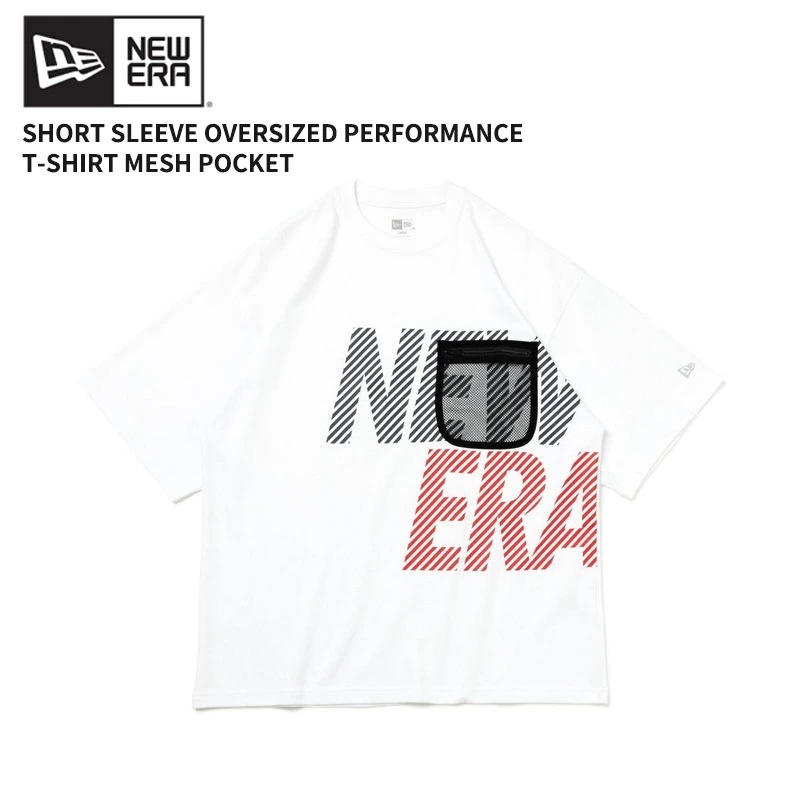 ニュー エラ NEW ERA 半袖 オーバーサイズド パフォーマンス Tシャツ Mesh Pocket ホワイト トリコロール パフォーマンス アパレル トップス カットソー [AA]