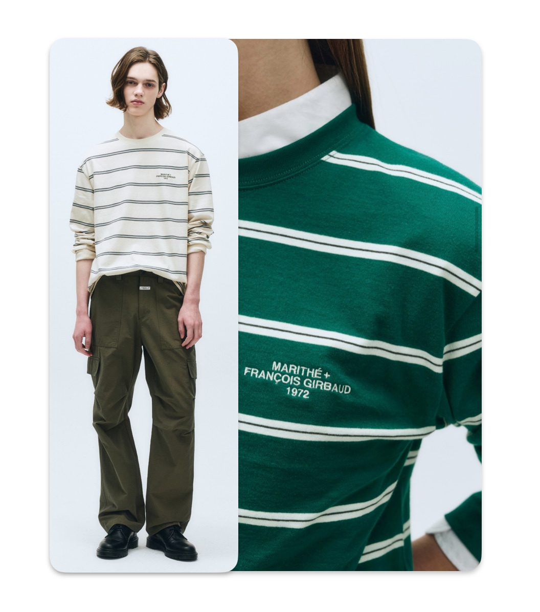 (Marithe) 2color STRIPE LONG SLEEVE 男女共用 12,768円