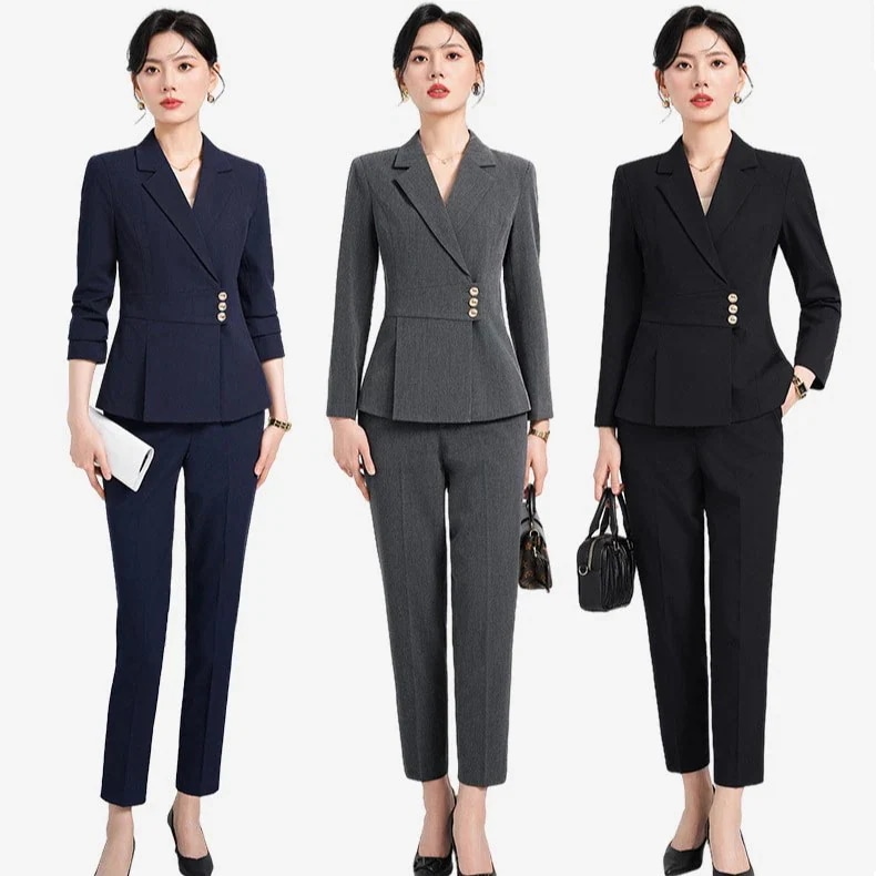 【急速出荷】2025初春新品 レディース スーツセット 二点セット 卒業式 ママ スーツ セットアップ 通勤 入学式 メガ割 30