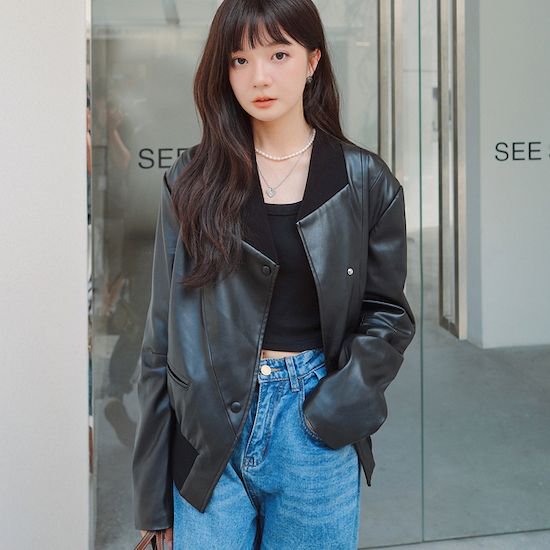 【取寄：納期2週間】レザージャケット レディース ライトアウター ライダースジャケット 秋冬 革ジャン フェイクレザー ブルゾン ジャンパー アウター コート レザージャケット レディース