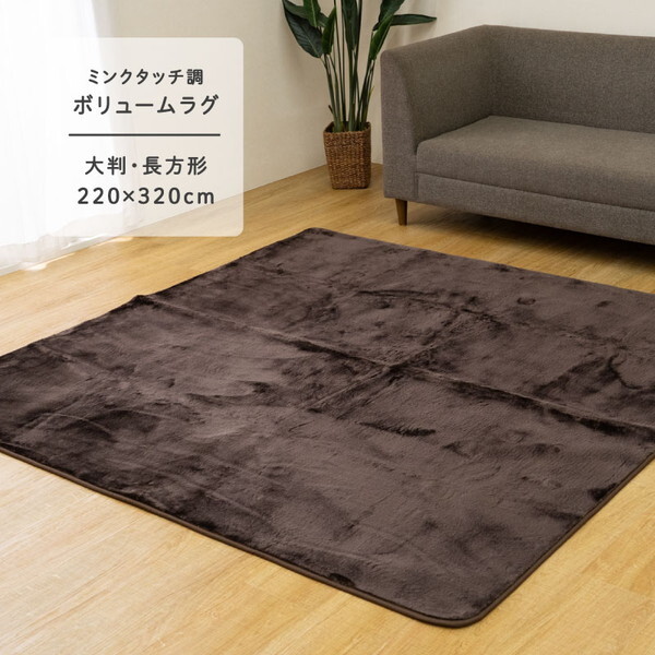 1280500061003 cpウェンデル 大判長方形 BR 220×320 ブラウン カーペット (ボリュームラグ) メーカー直送