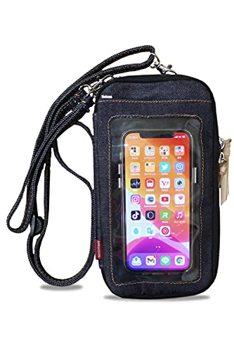 NeedNetwork ニードネットワーク スマホポーチ 入れたまま操作 岡山デニム ショルダーバッグ ウエストポーチ ボディバッグ ポシェット パスポートケース RFID スキミング防止 ベルトポー