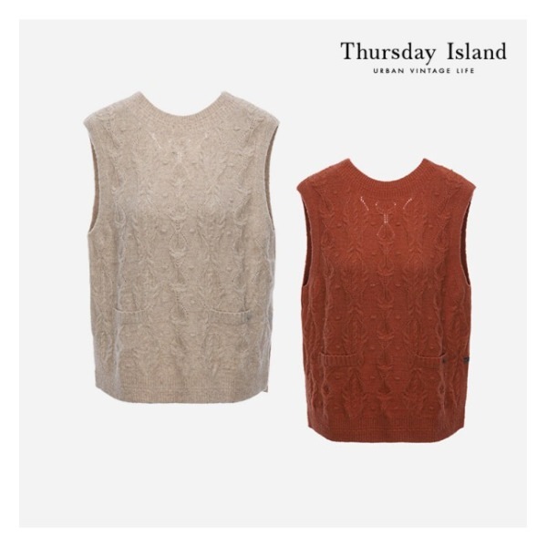 Thursday Island ケーブル 変形 バックスリット ベスト(T226MVT140W) 7,899円