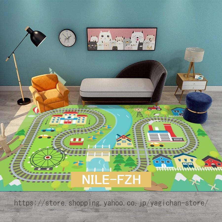 【今日の新品】【安く売る】子供用 カーペット プレイマット 道路 線路 おもちゃ 遊びマット ゲーム 洗える 吸水 防音 防臭 防カビ 速乾 滑り止め付き ベット用 床暖房対応 子供部屋 5,384円