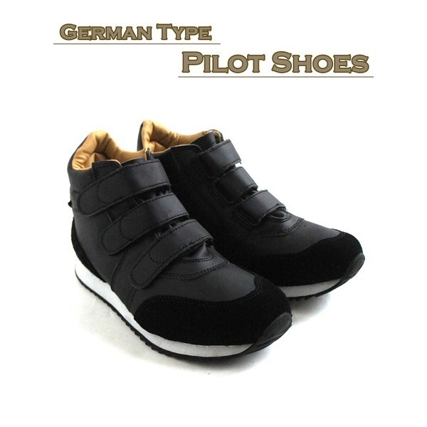 ドイツBWタイプ パイロットシューズ ベルクロ F S030YN 26.0cm [ レプリカ ]
