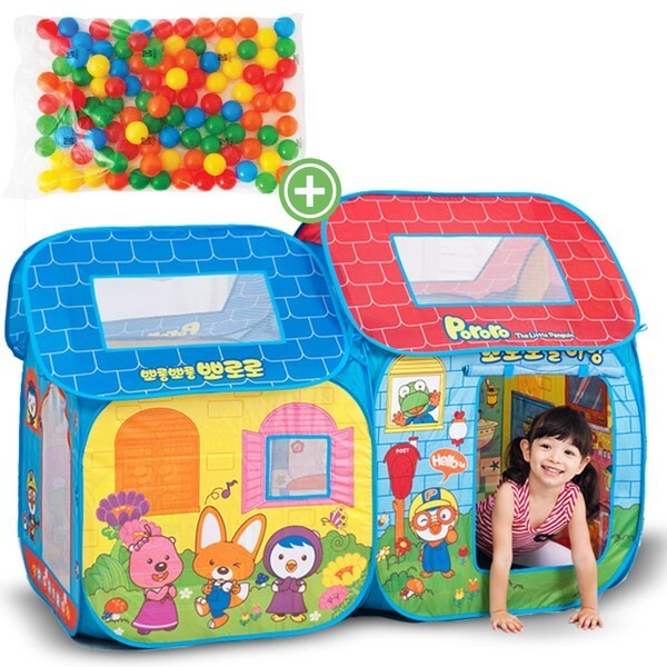 A ポロロ ダブルハウスボールテント + 100ボール付き ポロロテント