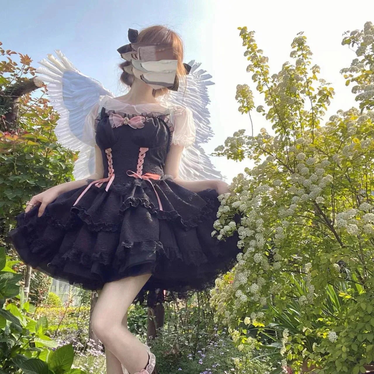 コスム 日系洋装 禁断の恋 キャミソールワンピース女 コスプレ ロリータメガ割カラコンサンダル f Yt ハニーズ