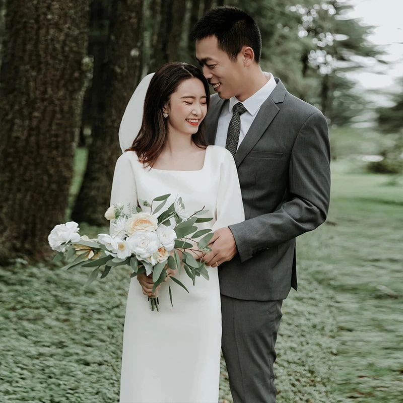 ウェディングドレス 白 結婚式 花嫁 サイズオーダーメイド可能 成人式 お呼ばれ ウェディング 演奏会 二次会 パーティードレス 前撮り ワンピース ロングドレス 41