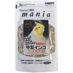 他サイト： 黒瀬ペットフード　ｍａｎｉａ　中型インコ　低脂肪タイプ　１Ｌ　鳥　フード　エサ　餌　皮つき　皮付　プロショップ専用　ＣＲＣ55―20―20―20―10の商品画像