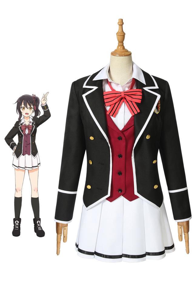 新タイプ追加 激安販売 寄宿学校ジュリエット juliet_anime ダリア学園 高等部 黒犬寮 制服 狛井蓮季 コスプレ衣装[4250]