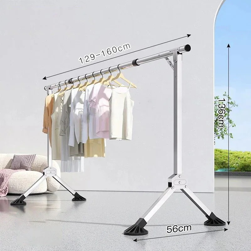 ハンガーラック　折り畳み式ハンガー　洗濯もの干しラック　ボールハンガー　屋外物干しラック　選べる６サイズ　伸縮折り畳みハンガーラック