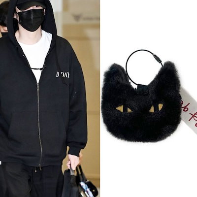 BTS SUGA 着用 ab fab. 黒猫 キーリング(大)　ユンギ アク...のサムネイル