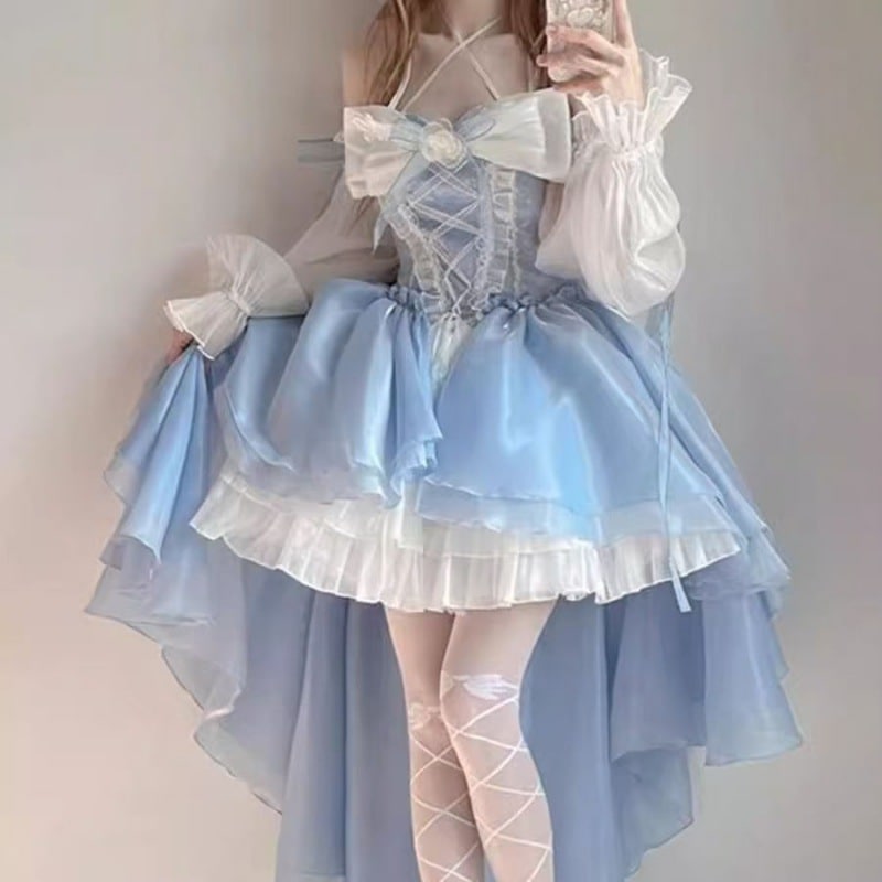 【本日限定】恋の神様の御用心 ロリータ ロリータ サスペンダー 女性 制服 可愛い プリンセスドレス ショートスカート 夏 コスチューム
