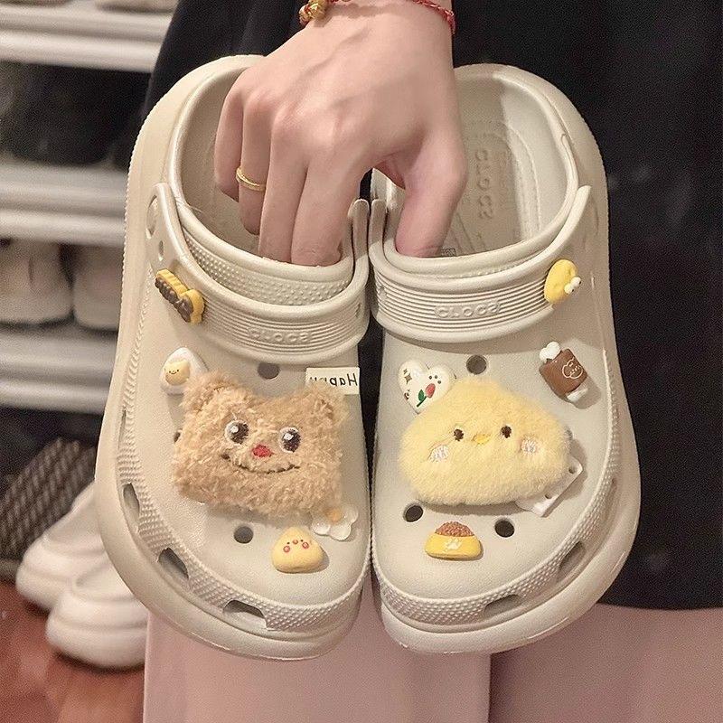 12点セット サンダル デコレーションピン チャームズ 秋冬 ジビッツ ハンバーガー オシャレ おしゃれ Y2K ポテト ootd ぬいぐるみ もふもふ