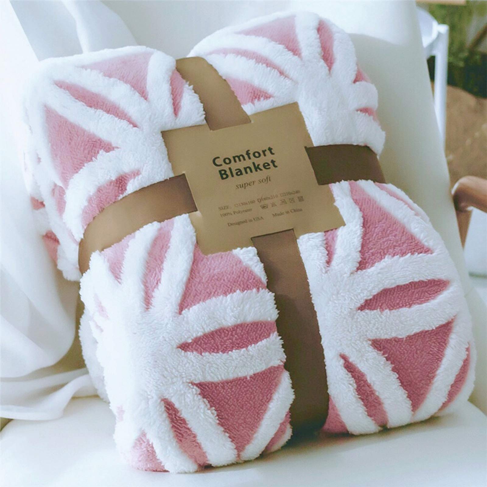 sledar(スレダー) 毛布 掛け毛布 シングル 発熱二枚合わせ パイル シープ調 ふわふわ 丸洗いOK 抗菌防臭 防ダニ加工 北欧風 プレゼント 秋冬 (150ｘ210cm,ピンク)