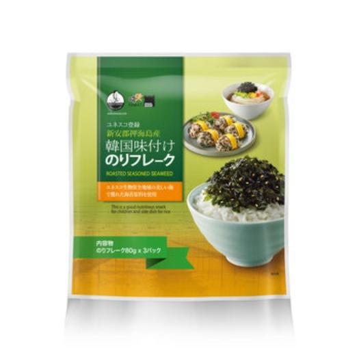 【倉庫直送】韓国味付けのりフレーク 80g x 3袋 x 2個セット