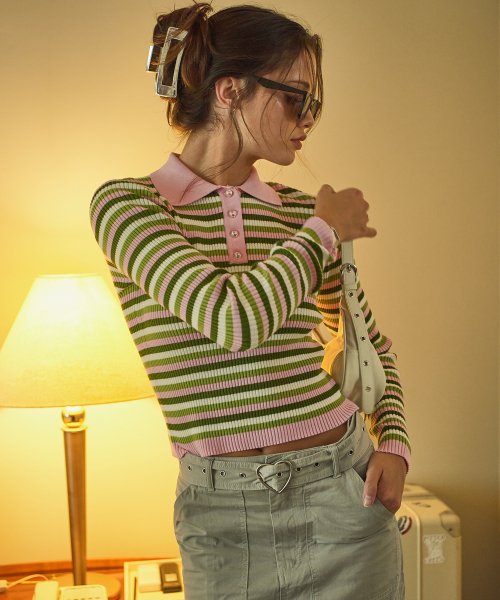 ST Collar Knit-Pink