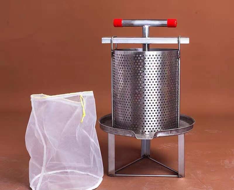 【家庭用】ステンレス製 蜂蜜抽出器 手動ジューサー養蜂用具 蜜絞り機 ハチミツ分離器 簡単操作