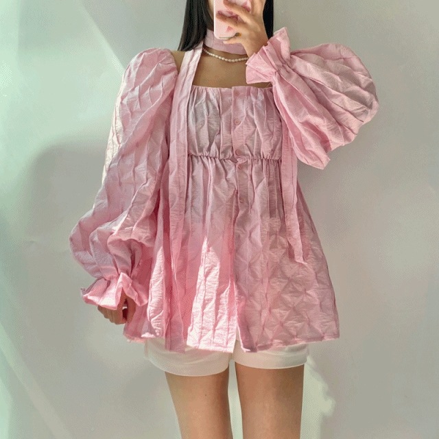 [超おすすめ！/タイ付] バターブラウス (3color)