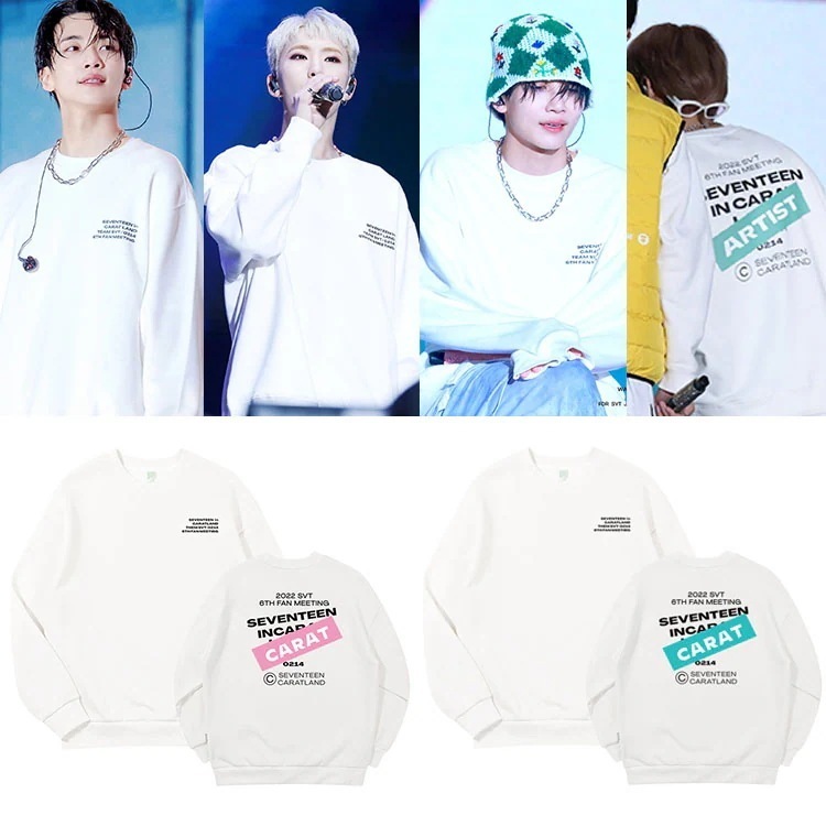 Seventeen Svt 6thファンミーティングルーズプルオーバークルーネックコットンセーター 5,511円