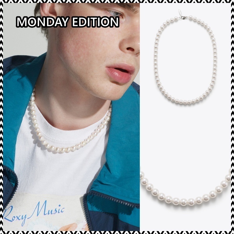 MONDAY EDITION THE PEARL NECKLACE FOR MENS 8MM 9,407円