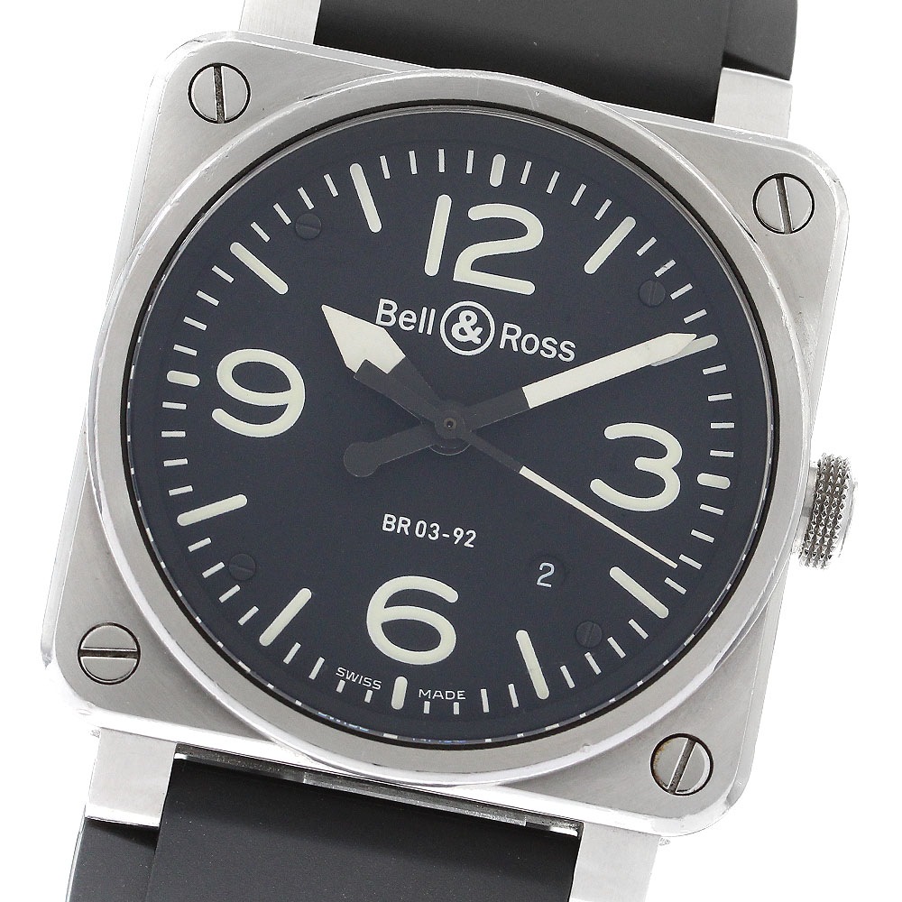 ベル＆ロス Bell＆Ross BR03-92-S デイト 自動巻き メンズ _895660【中古】