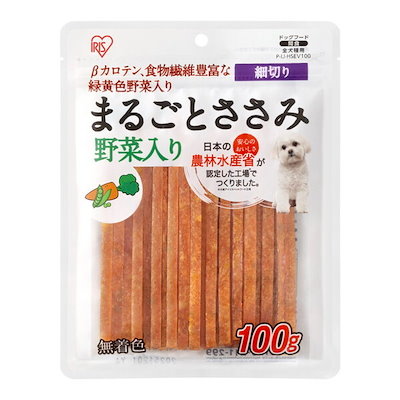 他サイト： P-IJ-HSEV100 まるごとささみジャーキー細切り (野菜入り 100g)の商品画像