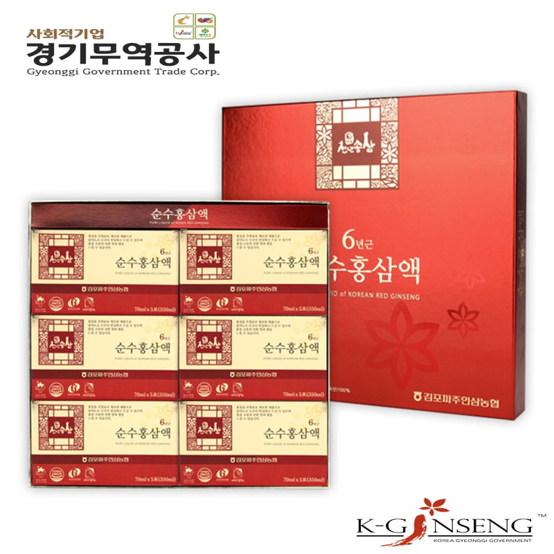 K-Ginseng[金浦坡州人参農協]6年根紅参純粋紅参液70mlx30包