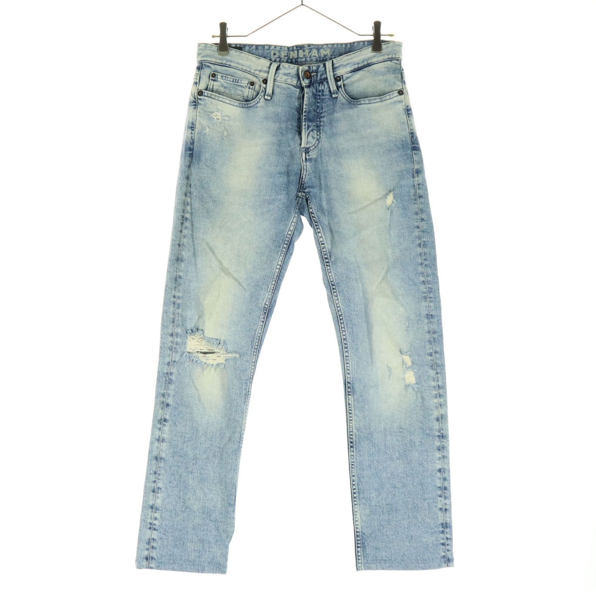 ルーマニア製 ダメージ デニムパンツ w29 ブルー メンズ 古着 5,114円