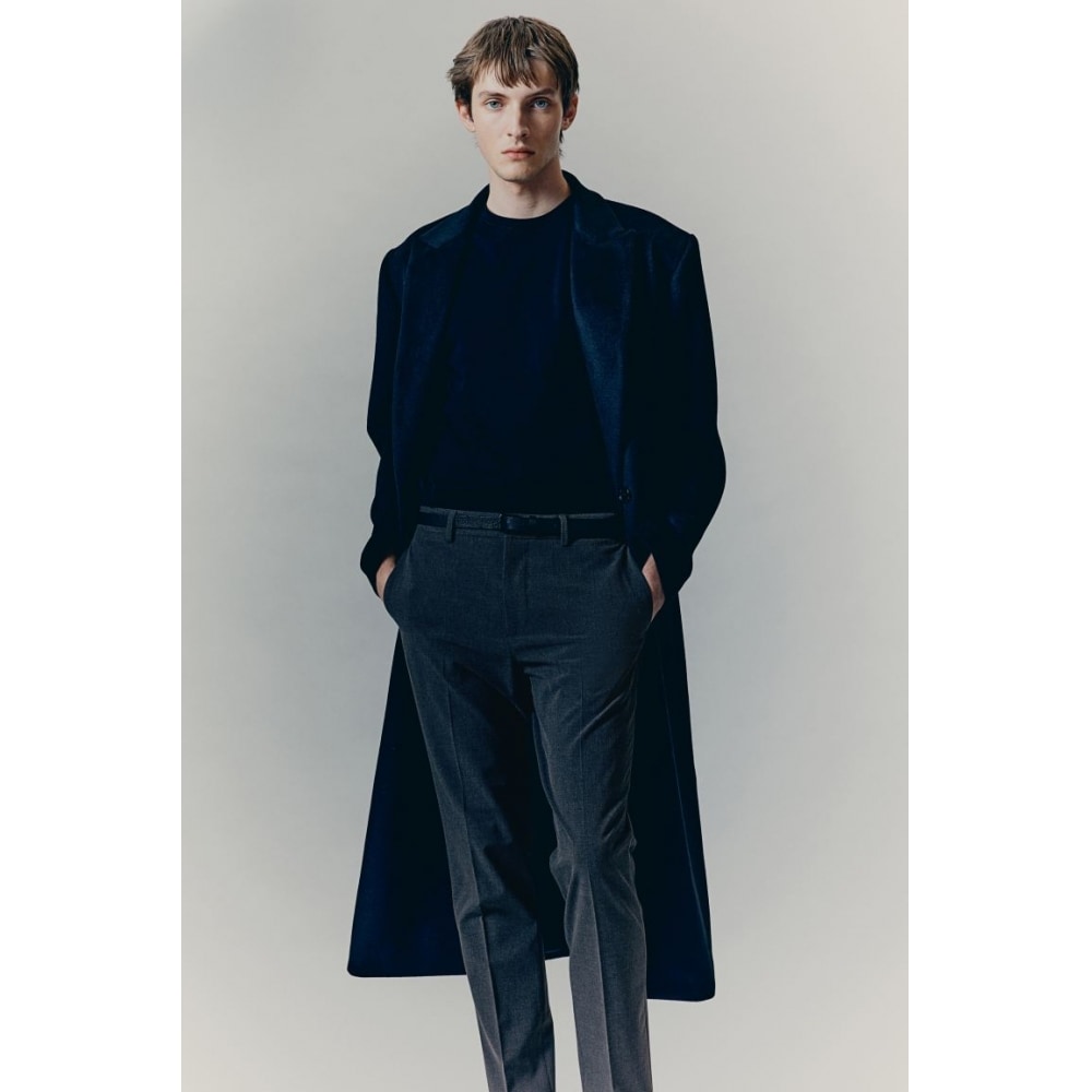 H&M テーラードトラウザースリムフィットダークグレー