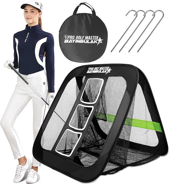 BAYINBULAK ゴルフ練習ネット ゴルフネット アプローチ練習器具 室内練習 ポ