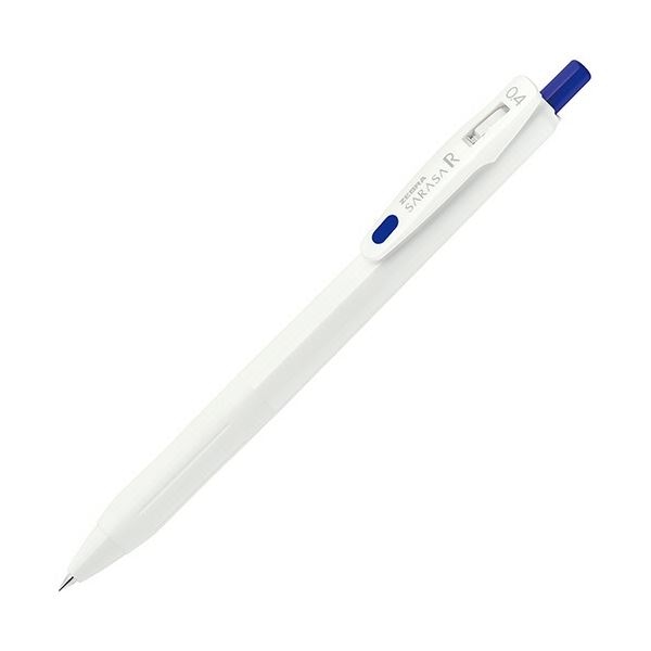 (まとめ) ゼブラ ゲルインクボールペン サラサR 0.4mm 青 (軸色：白) JJS29-R1-BL 1セット(10本) (×10セット)