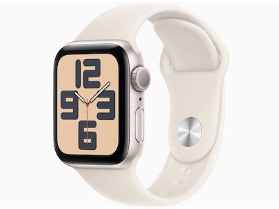 他サイト： Apple Watch SE 第2世代 GPSモデル 40mm MXEF3J/A [スターライトスポーツバンド S/M]の商品画像