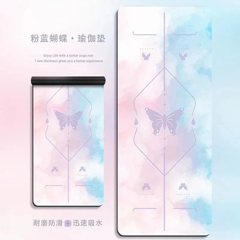 【限时折扣】厚 ヨガマット 厚手 折りたたみ 耐衝撃レンダリングフロアマット ヨガマット オフィス寝室プレミアムセンスエクササイズマット ヨガマット ヨガマット