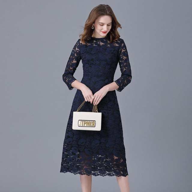 【2025新作入荷】ワンピース レディース ドレス パーティードレス 結婚式 大きいサイズ 長袖 ロング丈 冬 春 夏 秋 フォーマルドレス レース おしゃれ 20