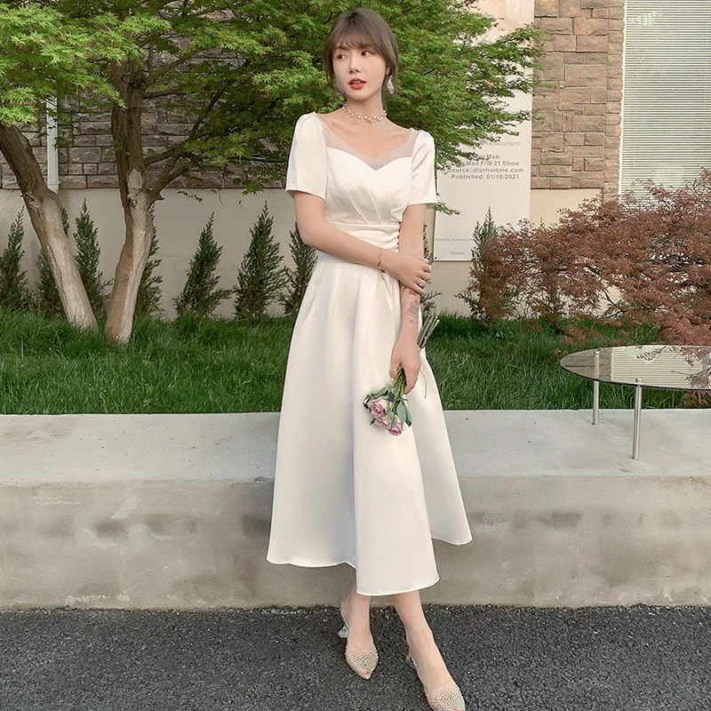 ワンピース 花嫁 メガ割 白 結婚式 二次会 61 ウェディング 成人式 ウェディングドレス 演奏会 ロングドレス パーティードレス サイズオーダーメイド可能 【L.O.V.E】 前撮り お呼ばれ