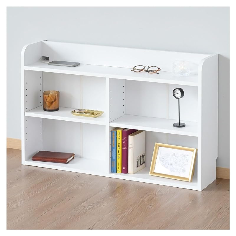 【即納】[山善] ヘッドボード 後付け 棚板可動 本棚 スリム ラック 幅90×奥行20×高さ60cm ベッドサイド 棚 収納 一人暮らし 組立品 ホワイト BHSR-6090(WH)