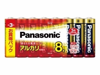 パナソニック アルカリ乾電池 単三型（1.5V）8本組 LR6XJ/8SW 1ケース30パック（240本） ナショナル【送料無料】