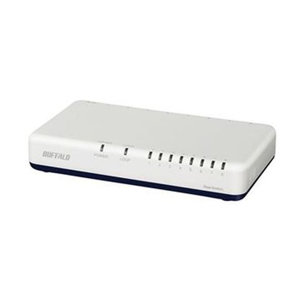 （まとめ）バッファロー Giga対応スイッチングハブ プラスチック筐体 電源外付けモデル 8ポート ホワイト LSW6-GT-8EP/WH 1台(×3セット) 13,196円