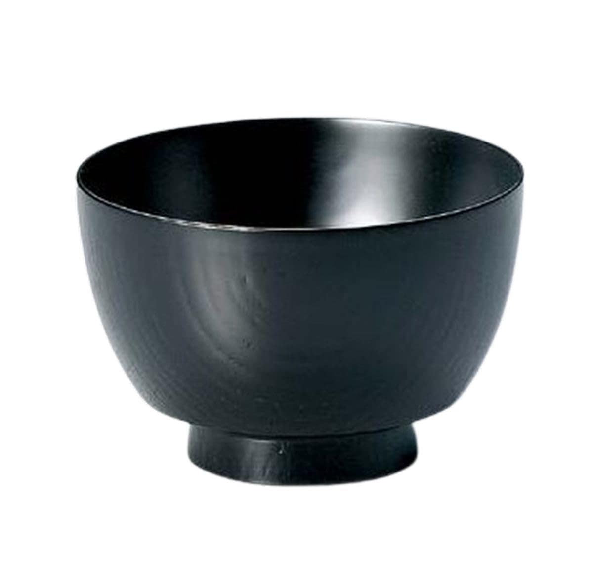 J-kitchens 味噌汁 お椀 日本製 木製 欅振袖 汁椀 黒 （1客) 10.9cm 漆塗り 手塗り その壱