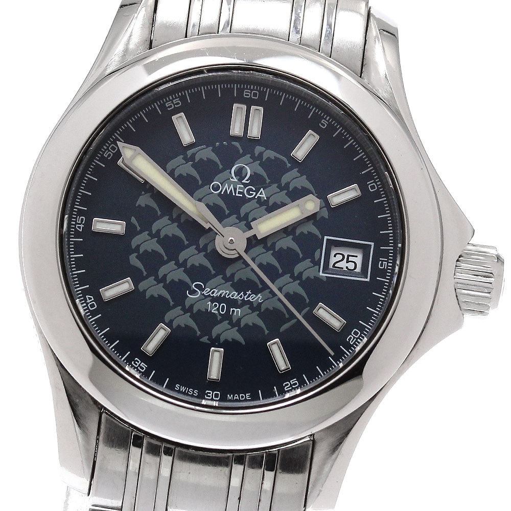 オメガ OMEGA 2588.80 シーマスター120 ジャックマイヨール2002 デイト 1500本限定 クォーツ レディース _956468【中古】