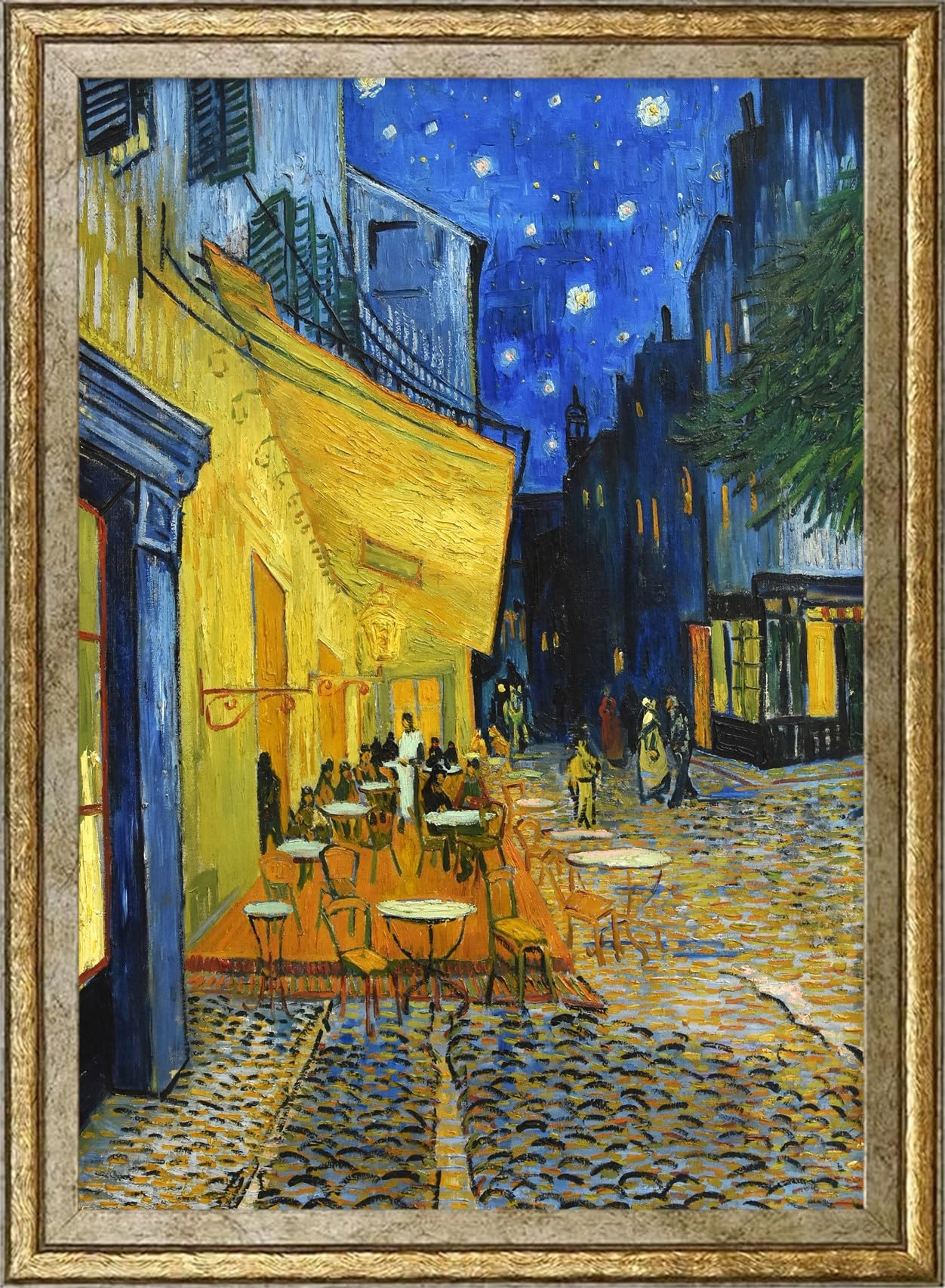ポスター ゴッホ (夜のカフェテラス) A4サイズ 卓上 壁掛け インテリア 壁紙用 絵画 アートポスター 金色フレーム ゴールド 5,488円