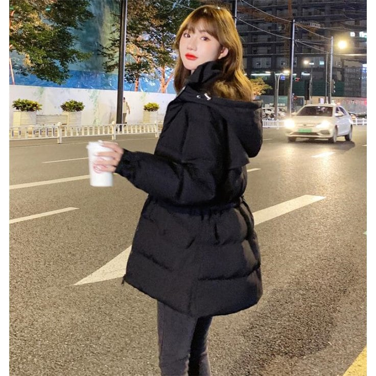 ダウンコートレディースダウンダウンジャケットフード付きロングコートアウター冬暖かい