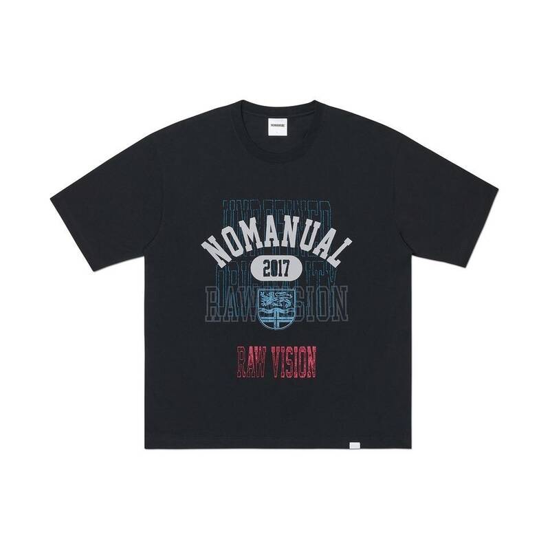 ノマニュアル NOMANUAL G.P プリントTシャツ - ブラック NMSS62TBLK 364845