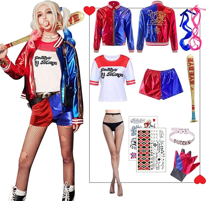 ハロウィン クイン コスプレ 大人用 衣装 かつら付き フルセット 小道具 仮装 変装 演出服 舞踏服 文化祭 学園祭 イベント ハロウィン クリスマス コスチューム 誕生日 プレゼント
