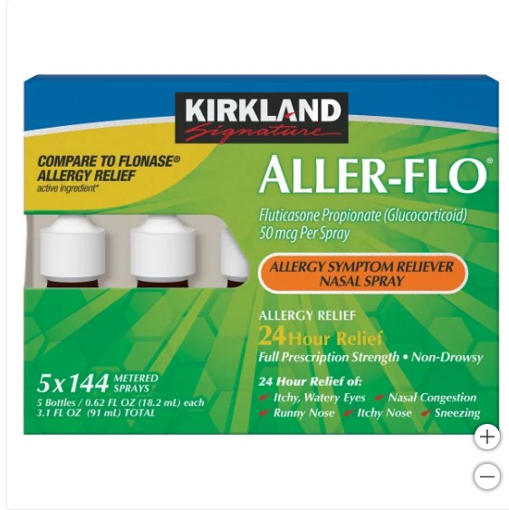 Kirkland Signature Aller-Flo 50 mcg Allergy Spray, 720 Metered Sprays