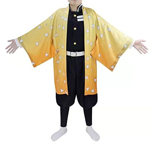 コスパ最高 即納 飾り コスプレ コスチューム レディース 隊服 大人用 変装仮装 衣装 学園祭 文化祭 宴会 ハロウィン クリスマス COSPLAY 男女共用 (S 我妻善逸)
