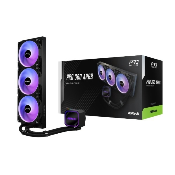 Pro 360 ARGB ブラック 水冷CPUクーラー(120mm×3) メーカー直送