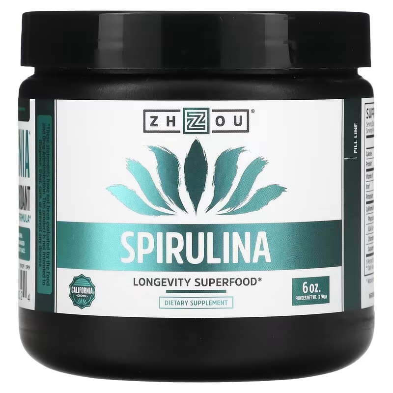 Zhou Nutrition スピルリナ長寿のスーパーフード6オンス(170g)