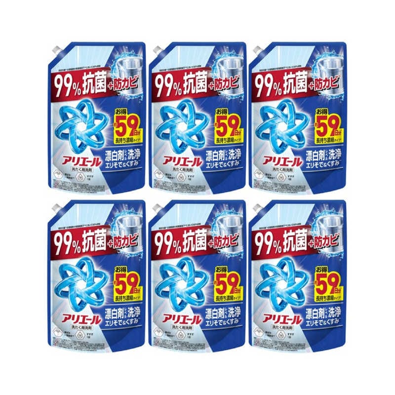 P＆G　(ケース販売) アリエール ジェル つめかえ ウルトラジャンボサイズ 1400g×6個